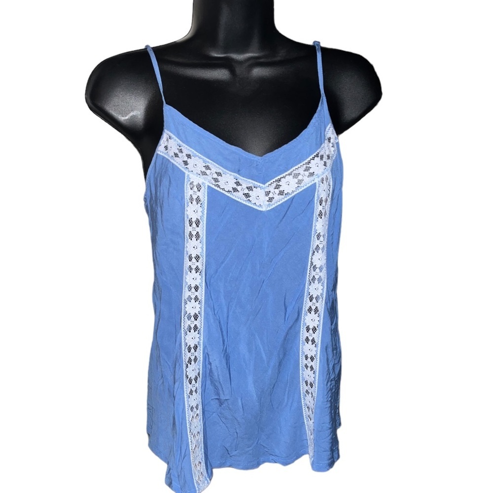 Summer Tank Adore Me Blue Lace Tank Top Sz Small Womens